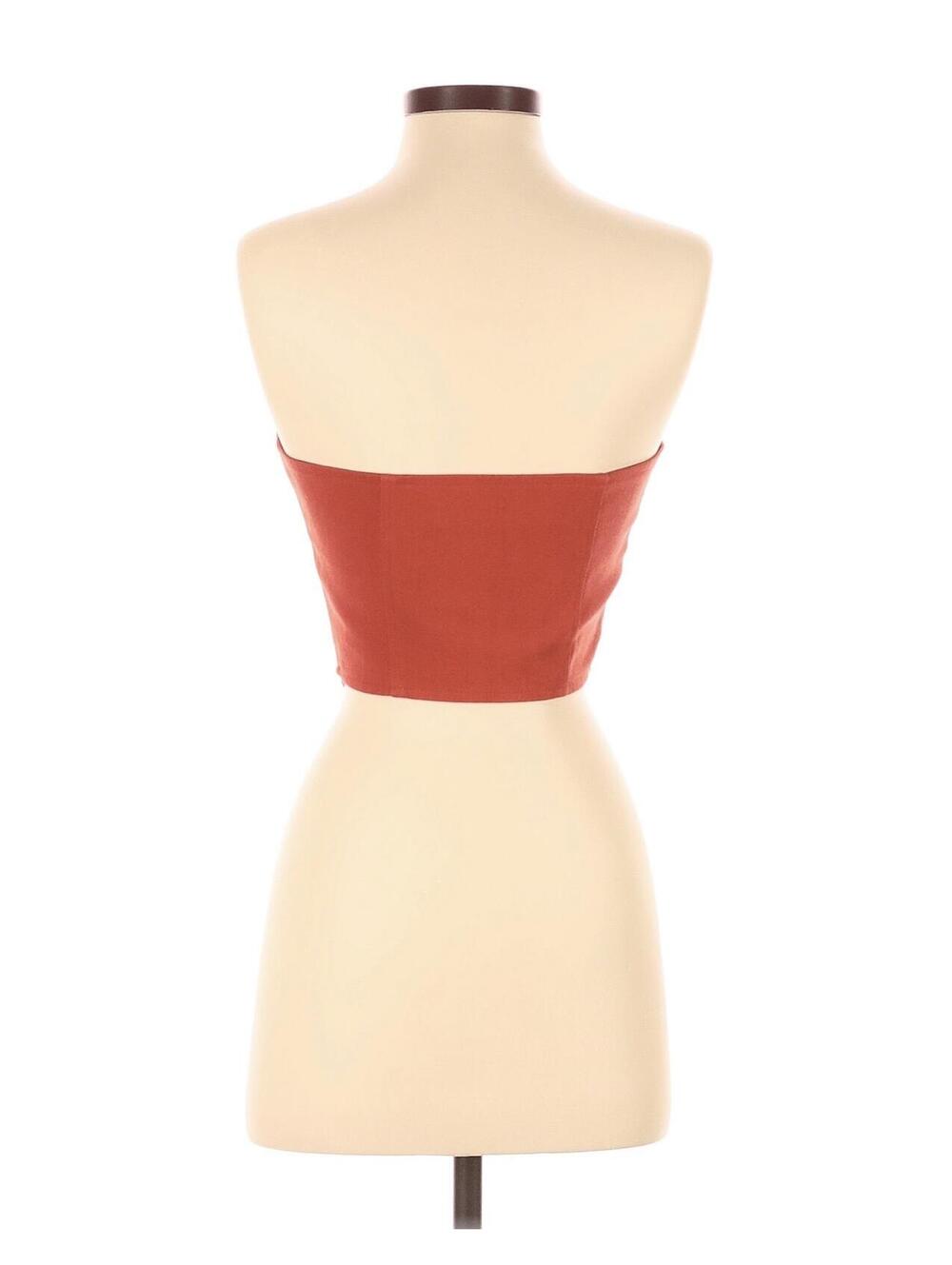 Lioness 100% cotton corset bustier rust color size small - Picture 2 of 4